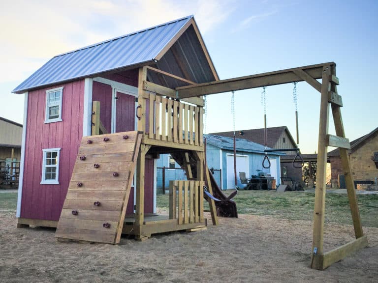 large playhouse swing set
