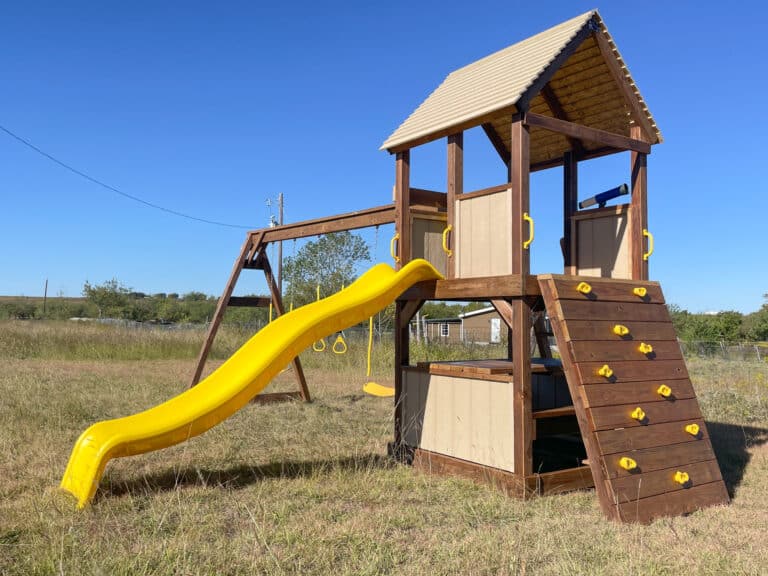 simple backyard swing set